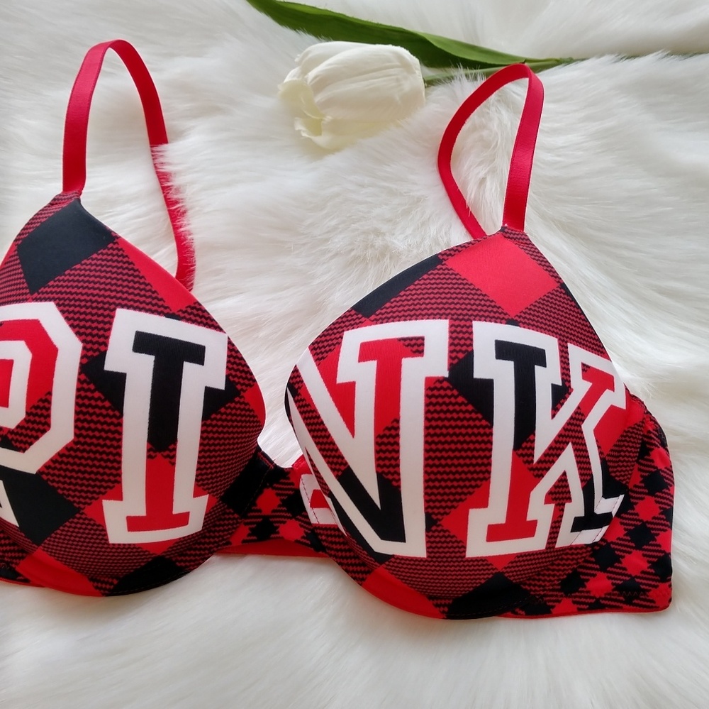 Size 34C🌺PINK VICTORIA'S SECRET PUSH-UP BRA - Picture 3 of 5